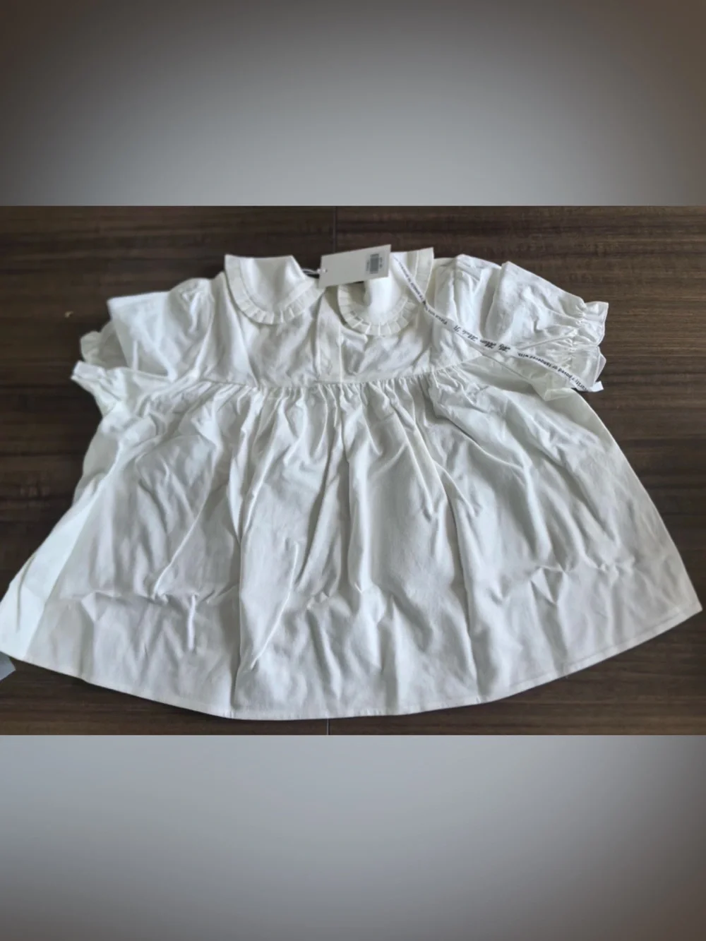 MY MUM MADE IT Babydoll Top - White Cotton - Picture 8 of 8